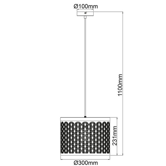 Brilliant Neolia Pendelleuchte 30cm E27 Schwarz Gold 99281/86