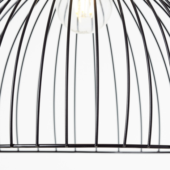 Brilliant Blacky Pendelleuchte 30cm E27 Schwarz Matt 99391/06