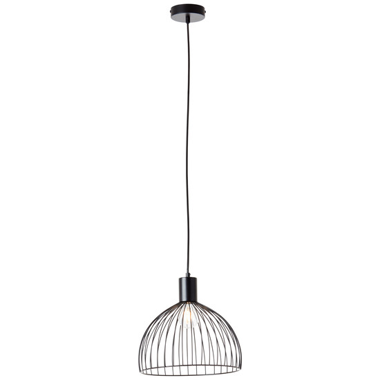 Brilliant Blacky Pendelleuchte 30cm E27 Schwarz Matt 99391/06