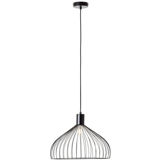 Brilliant Blacky Pendelleuchte 40cm E27 Schwarz Matt 99392/06