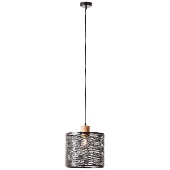 Brilliant Santy Pendelleuchte E27 Schwarz Natur 99395/76