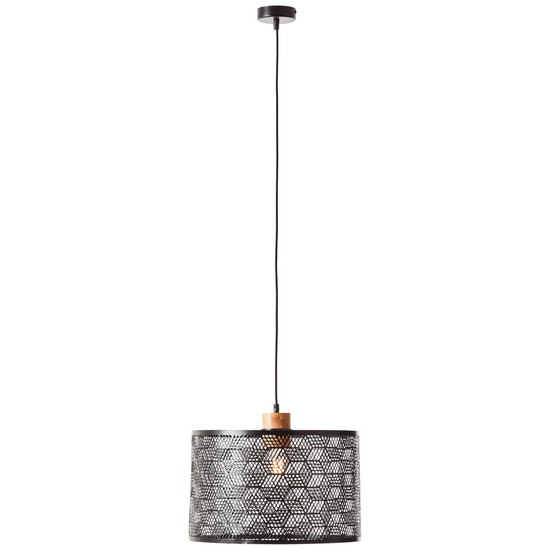 Brilliant Santy Pendelleuchte, 1-flammig E27 Schwarz Natur 99416/76