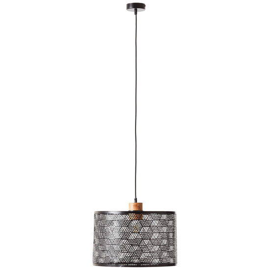 Brilliant Santy Pendelleuchte, 1-flammig E27 Schwarz Natur 99416/76