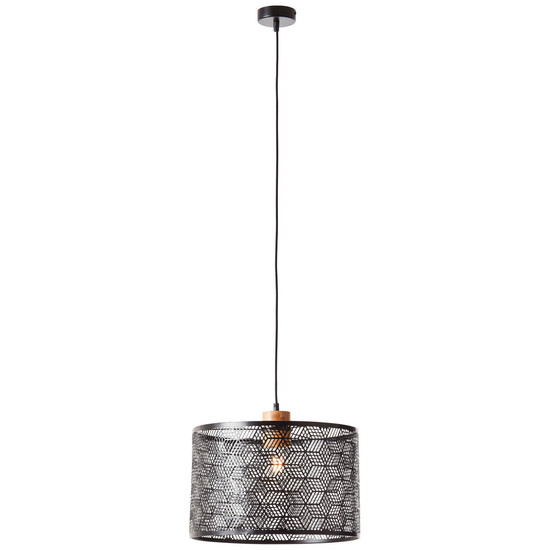 Brilliant Santy Pendelleuchte, 1-flammig E27 Schwarz Natur 99416/76