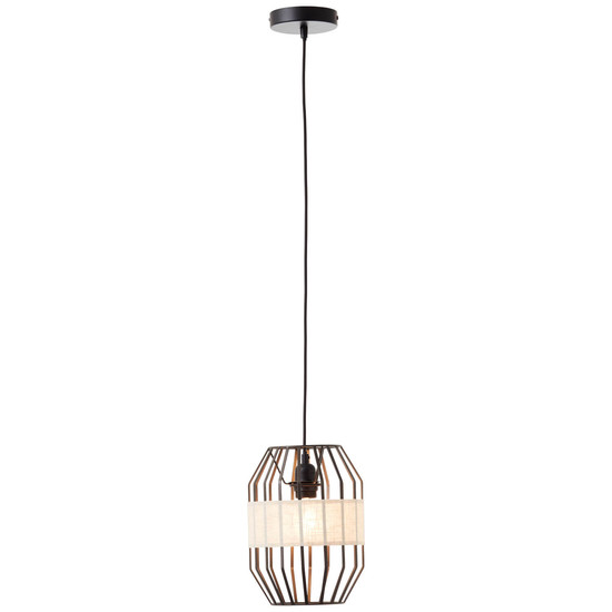 Brilliant Slope Pendelleuchte 23cm E27 Schwarz Natur 99478/76