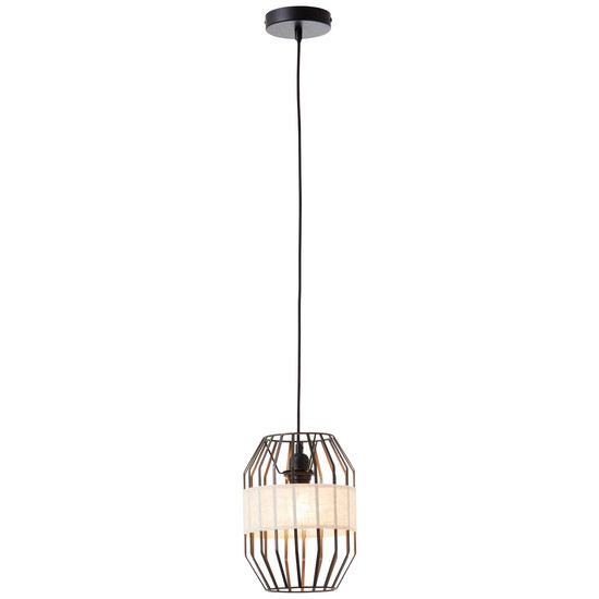 Brilliant Slope Pendelleuchte 23cm E27 Schwarz Natur 99478/76