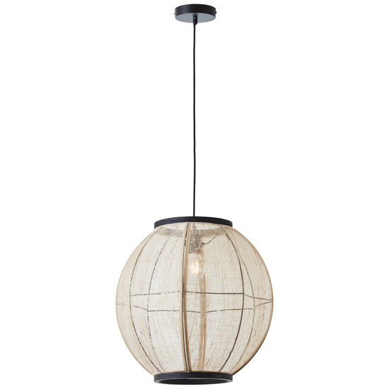 Brilliant Tanah Pendelleuchte 47cm E27 Schwarz Natur 99484/76