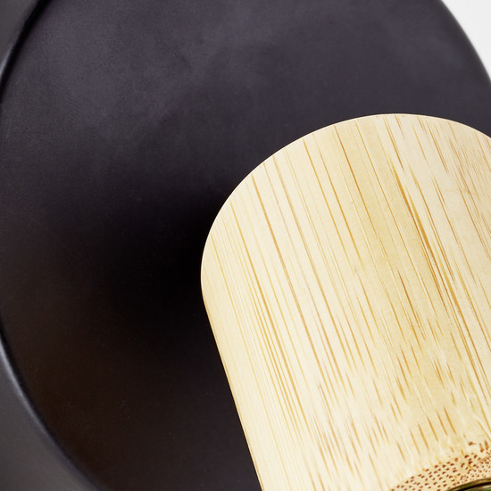 Brilliant Tiffany Wandspot E27 Schwarz Matt Natur 99681/76