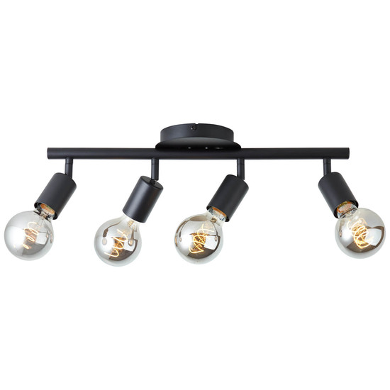 Brilliant Tiffany Strahlerrohr, 4-flammig E27 Schwarz Matt 99683/06