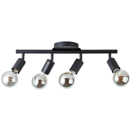 Brilliant Tiffany Strahlerrohr, 4-flammig E27 Schwarz Matt 99683/06
