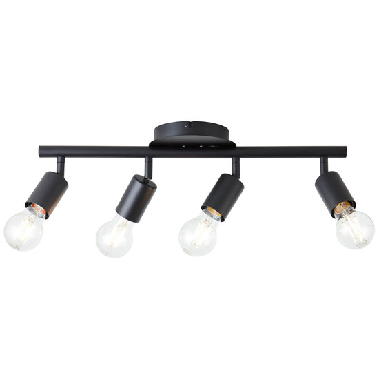 Brilliant Tiffany Strahlerrohr, 4-flammig E27 Schwarz Matt 99683/06
