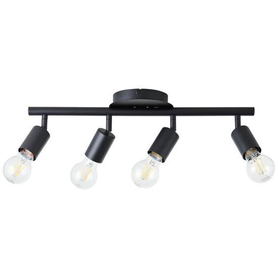 Brilliant Tiffany Strahlerrohr, 4-flammig E27 Schwarz Matt 99683/06