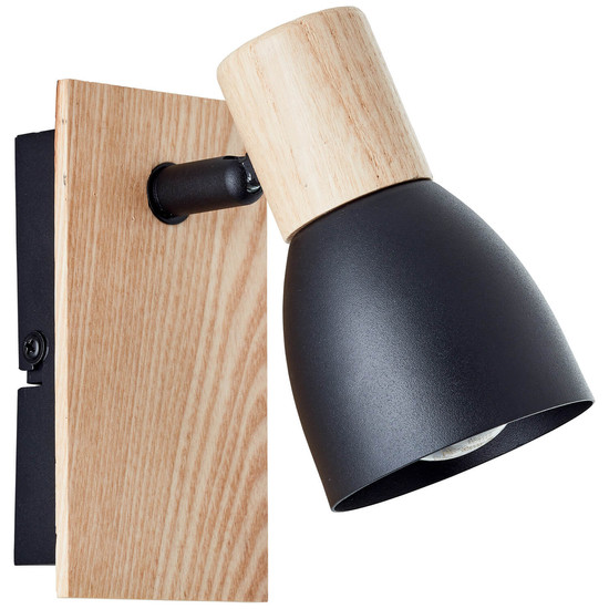 Brilliant Daintree Wandspot E14 Schwarz Natur FSC® 99710/76