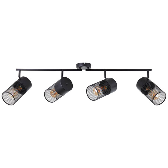 Brilliant Kamolo Spotrohr, 4-flammig E27 Schwarz Matt 99726/76