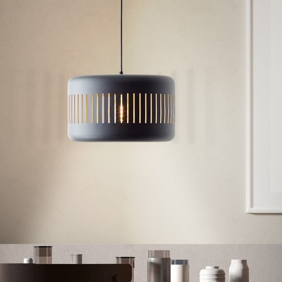 Brilliant Tyas Pendelleuchte, 1-flammig E27 Schwarz Gold 99799/86