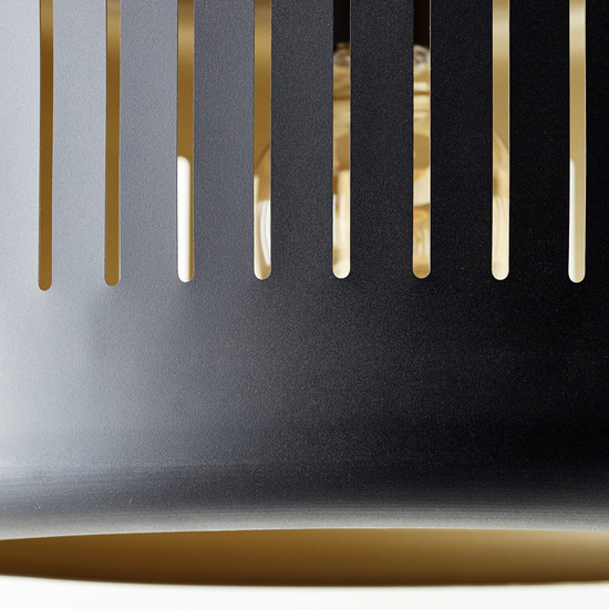 Brilliant Tyas Pendelleuchte, 1-flammig E27 Schwarz Gold 99799/86