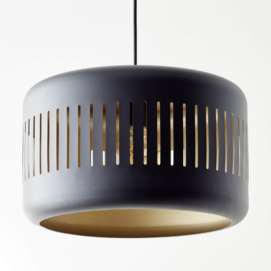 Brilliant Tyas Pendelleuchte, 1-flammig E27 Schwarz Gold 99799/86