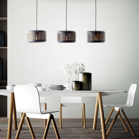 Brilliant Tyas Pendelleuchte, 3-flammig E27 Schwarz Gold 99800/86