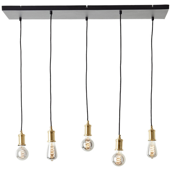 Brilliant Darcia Pendelleuchte, 5-flammig E27 Schwarz 99814/06