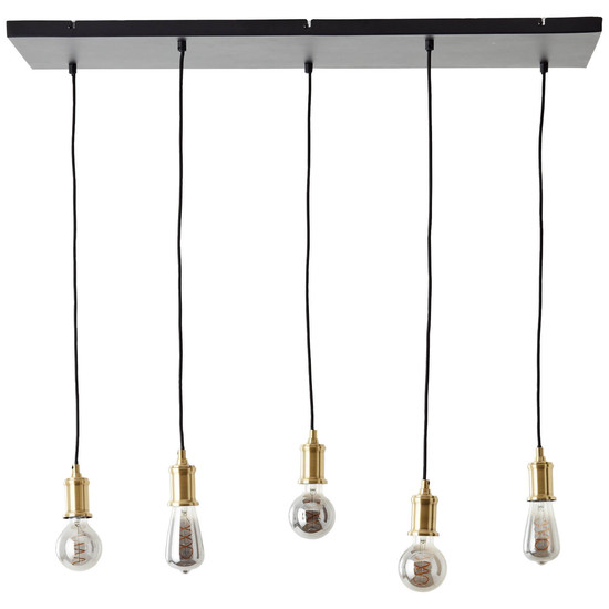 Brilliant Darcia Pendelleuchte, 5-flammig E27 Schwarz 99814/06