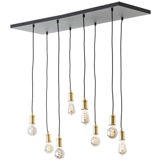Brilliant Darcia Pendelleuchte, 8-flammig E27 Schwarz 99815/06