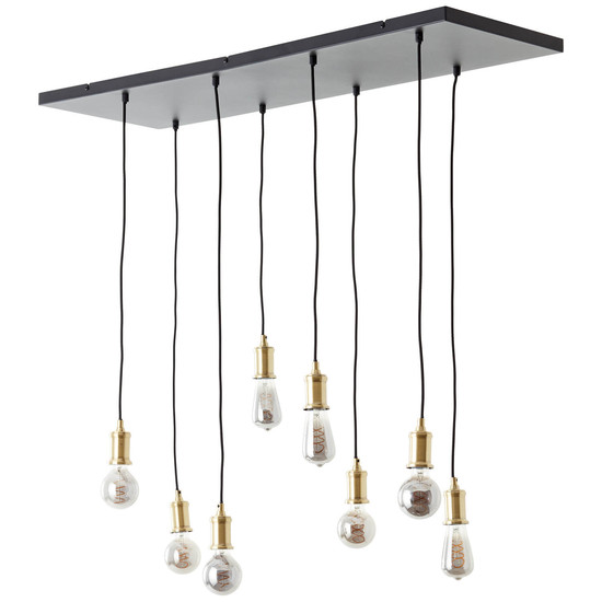 Brilliant Darcia Pendelleuchte, 8-flammig E27 Schwarz 99815/06