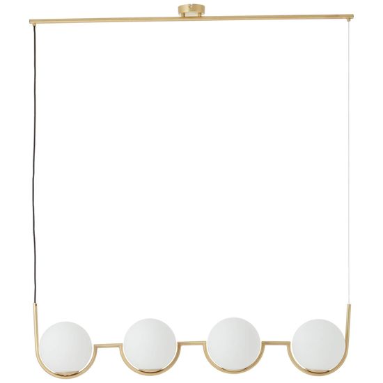 Brilliant Glint Pendelleuchte, 4-flammig E14 Messing Weiß 99846/18