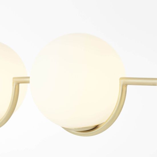 Brilliant Glint Pendelleuchte, 4-flammig E14 Messing Weiß 99846/18