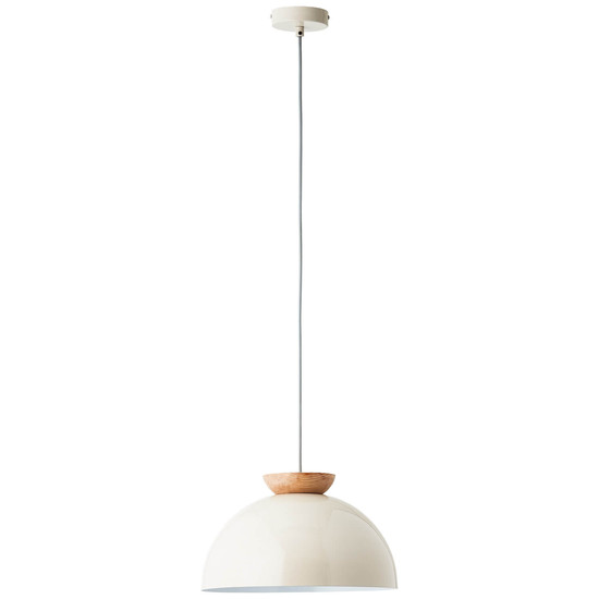Brilliant Nalam Pendelleuchte 35cm E27 Holz Hell Grau 99888/70