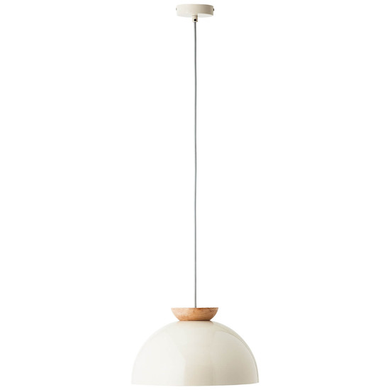 Brilliant Nalam Pendelleuchte 35cm E27 Holz Hell Grau 99888/70