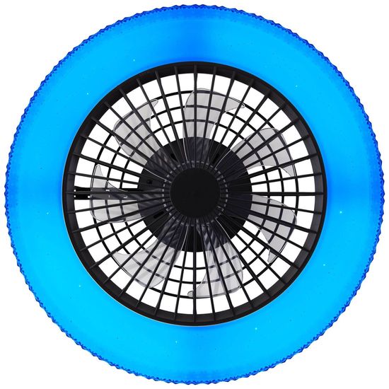 Brilliant Badria LED Deckenleuchte 49cm mit Ventilator 40W Schwarz Nachtlicht, Timer, Ventilator G60040/06