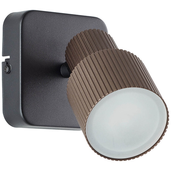 Brilliant Cadiz LED Wandleuchte 1-flammig GU10 10W/5W Warmweiß Schwarz Matt Bronze Gebürstet G01410/76