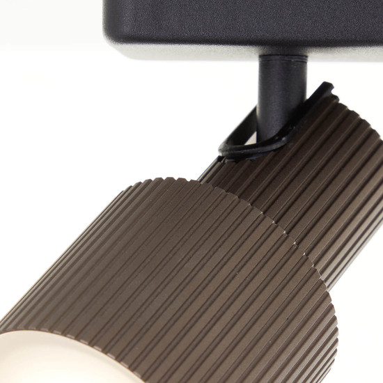 Brilliant Cadiz LED Spotbalken, 3-flammig GU10 10W/5W Warmweiß Schwarz Matt Bronze Gebürstet G01416/76