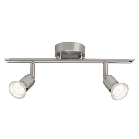 Brilliant Loona LED Spotrohr, 2-flammig GU10 3W/3W Warmweiß Eisen G28813/13