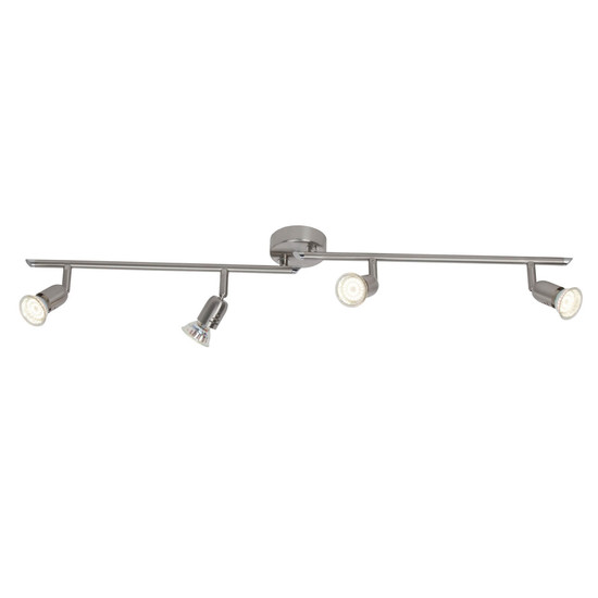 Brilliant Loona LED Spotrohr, 4-flammig, drehbar GU10 3W/3W Warmweiß Eisen G28832/13