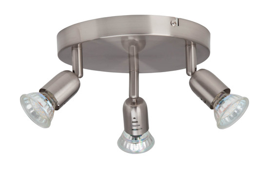 Brilliant Loona LED Spotrondell, 3-flammig GU10 3W/3W Warmweiß Eisen G28834/13