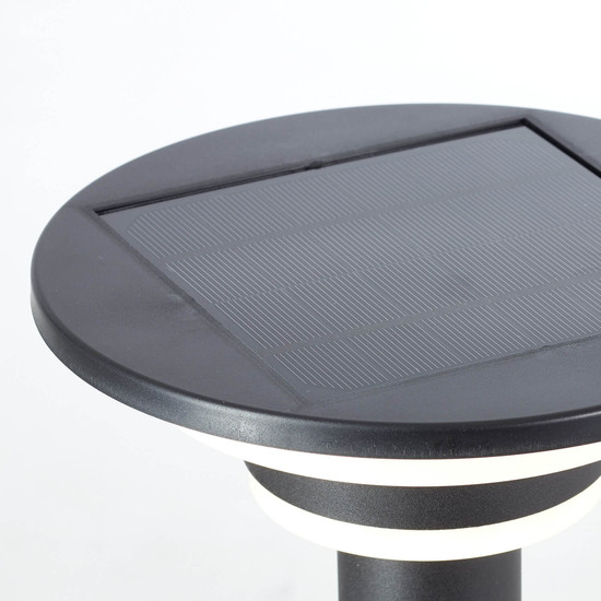 Brilliant Garvina LED Außenstehleuchte mit Solar und Bewegungsmelder 3W Warmweiß IP44 Schwarz Solar, Bewegungsmelder G40407/06
