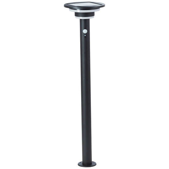 Brilliant Garvina LED Außenstehleuchte mit Solar und Bewegungsmelder 3W Warmweiß IP44 Schwarz Solar, Bewegungsmelder G40407/06