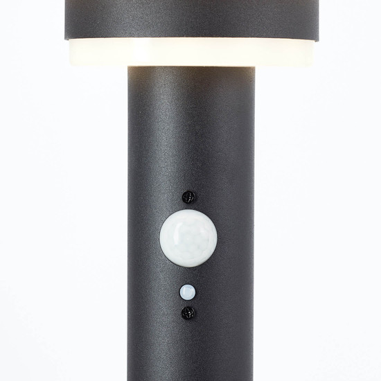 Brilliant Garvina LED Außenstehleuchte mit Solar und Bewegungsmelder 3W Warmweiß IP44 Schwarz Solar, Bewegungsmelder G40407/06