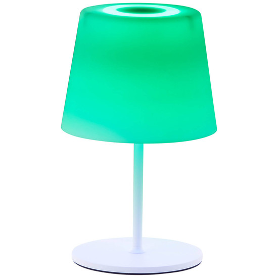 Brilliant Cappo LED Außentischleuchte 38cm 2,5W Warmweiß IP44 Weiß USB, Memory Funktion G40882/05