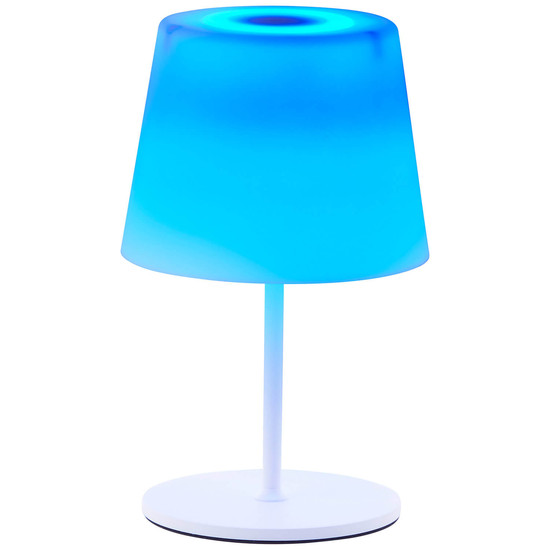 Brilliant Cappo LED Außentischleuchte 38cm 2,5W Warmweiß IP44 Weiß USB, Memory Funktion G40882/05