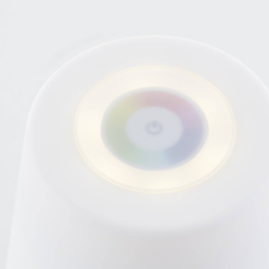 Brilliant Cappo LED Außentischleuchte 38cm 2,5W Warmweiß IP44 Weiß USB, Memory Funktion G40882/05