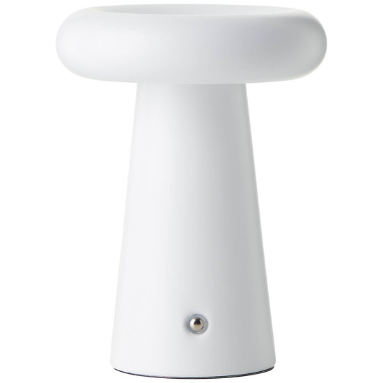 Brilliant Muffin LED Außentischleuchte 18,5cm 3W Warmweiß IP44 Weiß Matt USB G40895/75