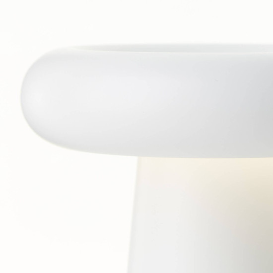 Brilliant Muffin LED Außentischleuchte 18,5cm 3W Warmweiß IP44 Weiß Matt USB G40895/75