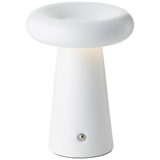 Brilliant Muffin LED Außentischleuchte 18,5cm 3W Warmweiß IP44 Weiß Matt USB G40895/75