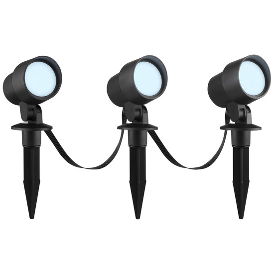 Brilliant Kamara LED Außenspießleuchte 3er Set 8,5W IP44 Schwarz Bluetooth G40911/06