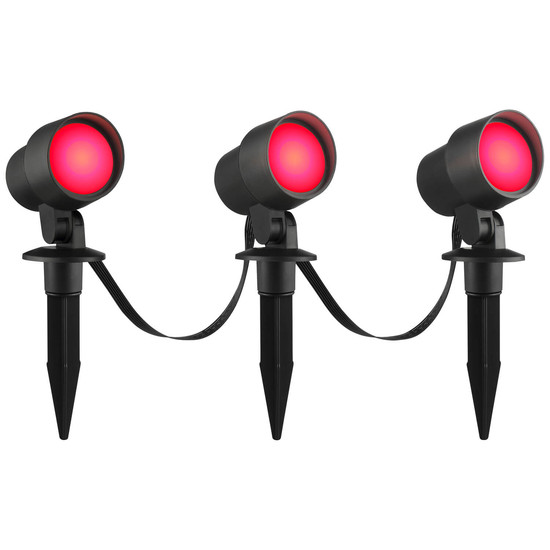 Brilliant Kamara LED Außenspießleuchte 3er Set 8,5W IP44 Schwarz Bluetooth G40911/06