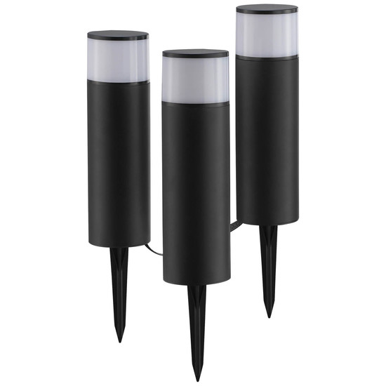 Brilliant Dody LED Außenspießleuchte 3er Set 8,5W IP44 Schwarz Weiß Bluetooth G40912/76