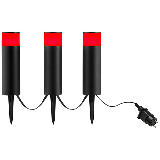 Brilliant Dody LED Außenspießleuchte 3er Set 8,5W IP44 Schwarz Weiß Bluetooth G40912/76