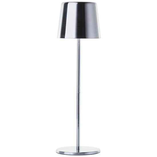 Brilliant Xaana LED Außentischleuchte 37cm 4W IP44 Satiniertes Nickel Alu Gebürstet USB G40939/68